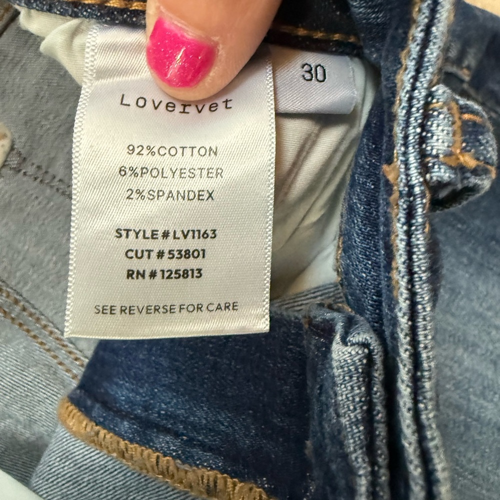 Lovervet Women's Classic Blue Flare Jeans. Size 11/30.  Worn once.